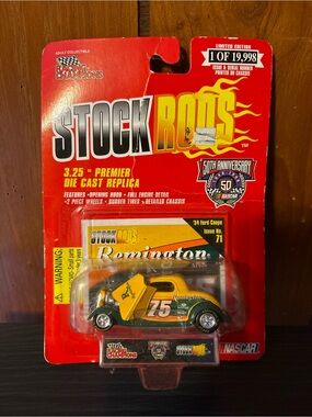 Remington Die-Cast Stock Rods Toy Car - Green & Yellow #75